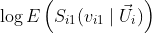 \log E\left(S_{i1}(v_{i1}\mid \vec U_i)\right)