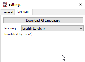 Language Tab