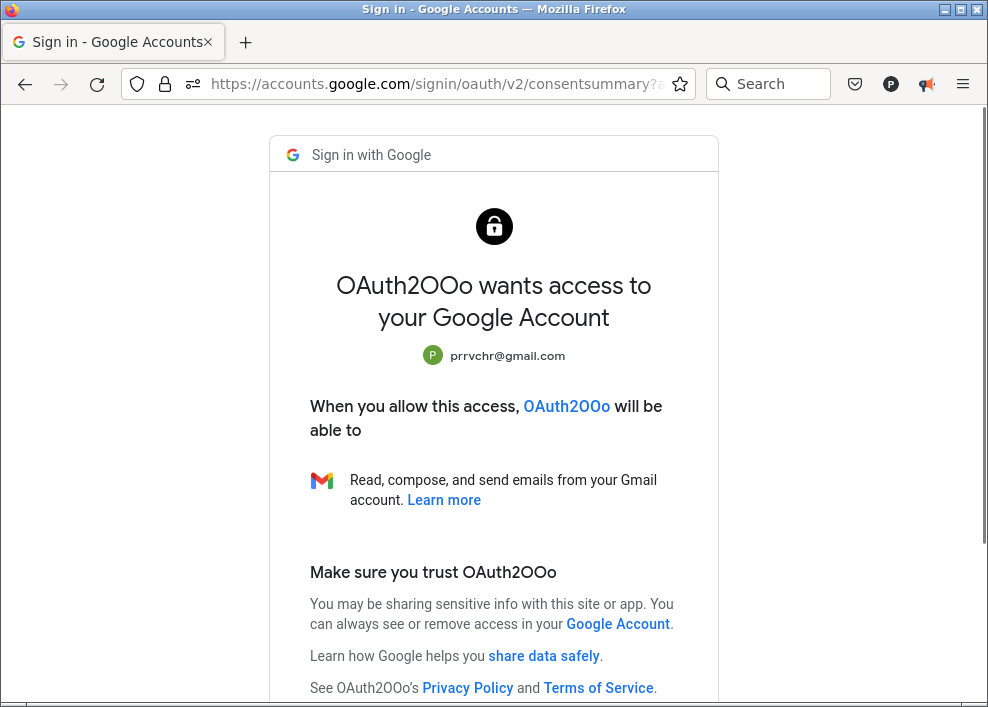 OAuth2OOo Browser Page3 screenshot