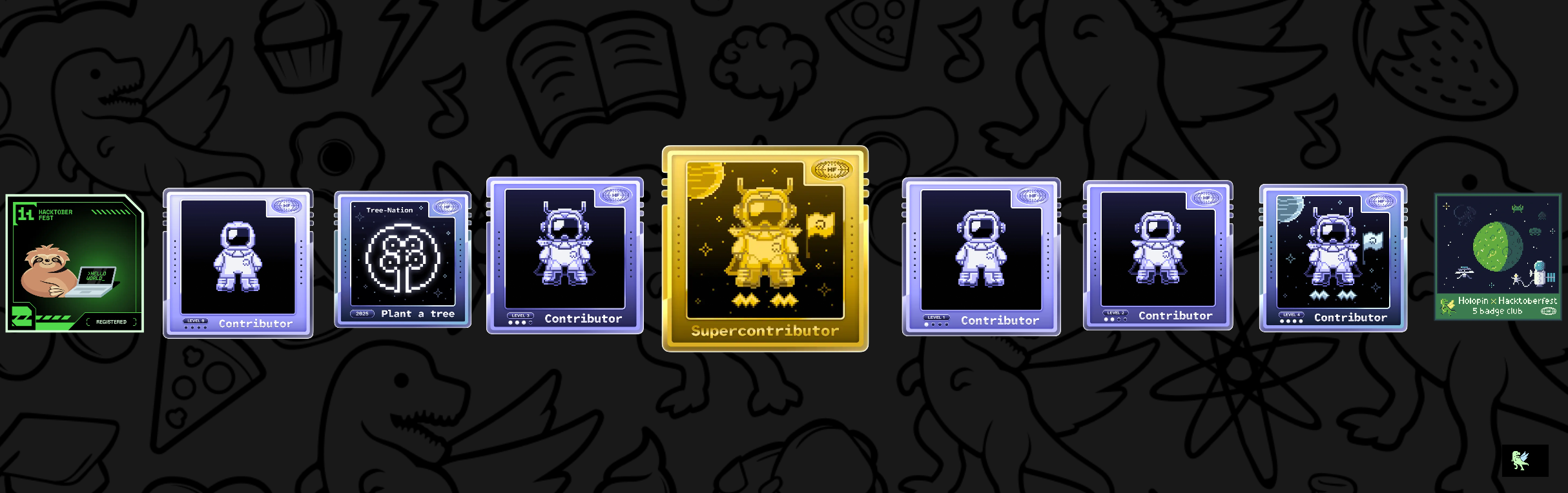 An image of @sanjana's Holopin badges, which is a link to view their full Holopin profile