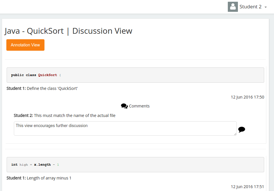 Discussion View