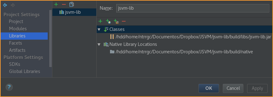 Screenshot of IntelliJ project structure settings