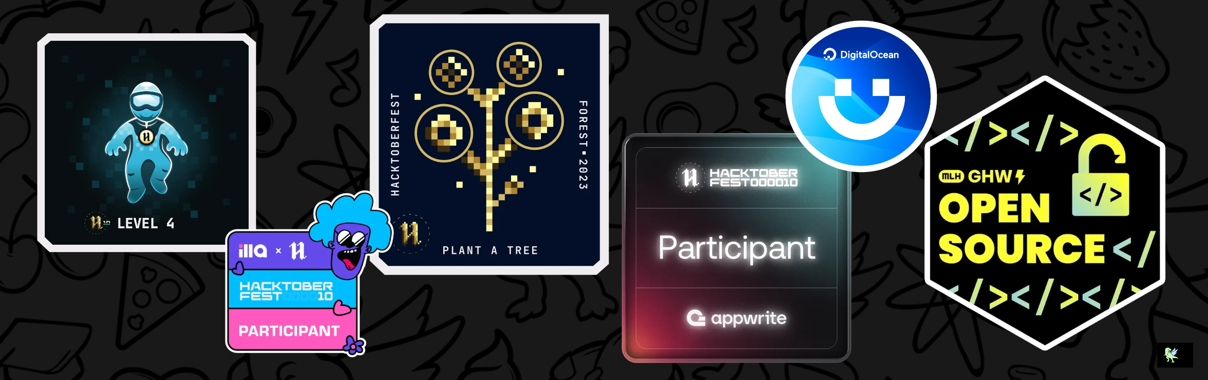 An image of @lily02092003's Holopin badges, which is a link to view their full Holopin profile