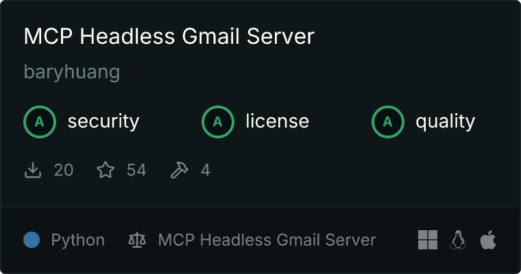 Headless Gmail Server MCP server