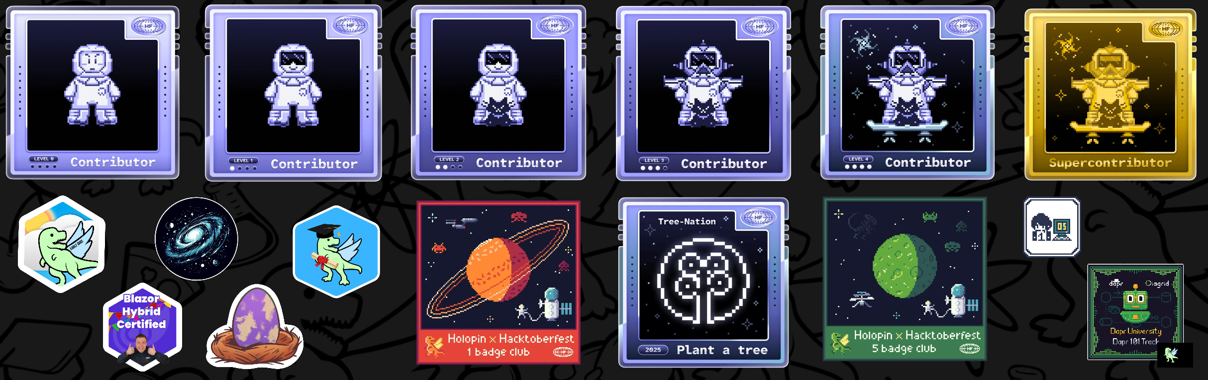 An image of @omcodes23's Holopin badges, which is a link to view their full Holopin profile