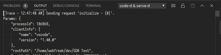 example output tab