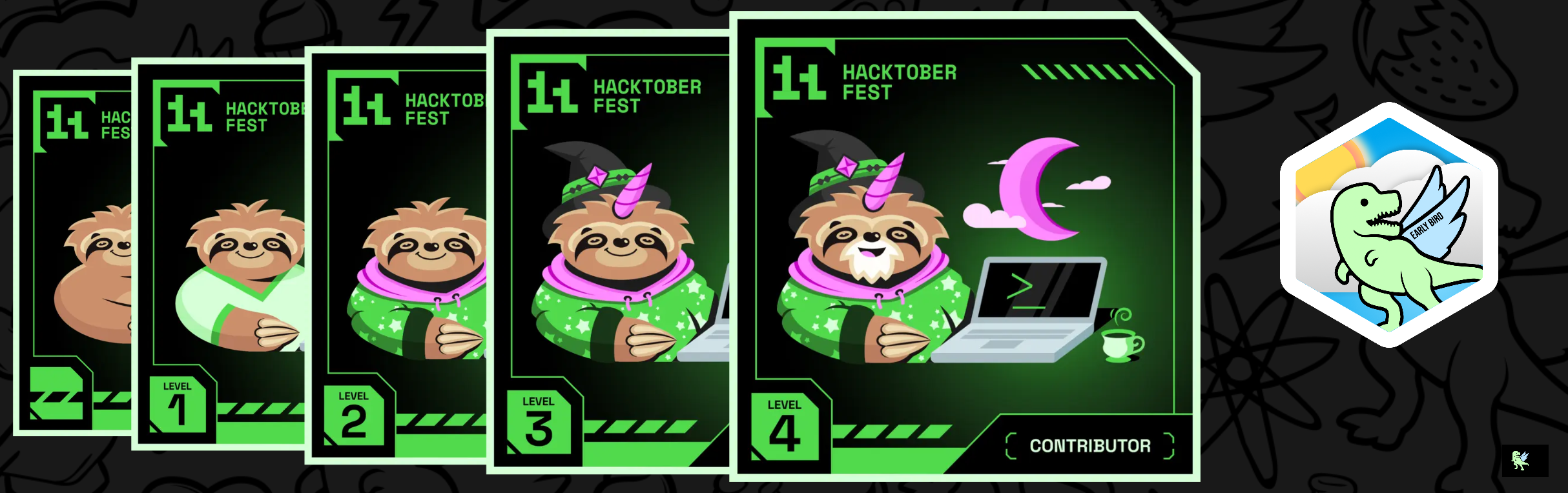 Hacktoberfest Holopin badges