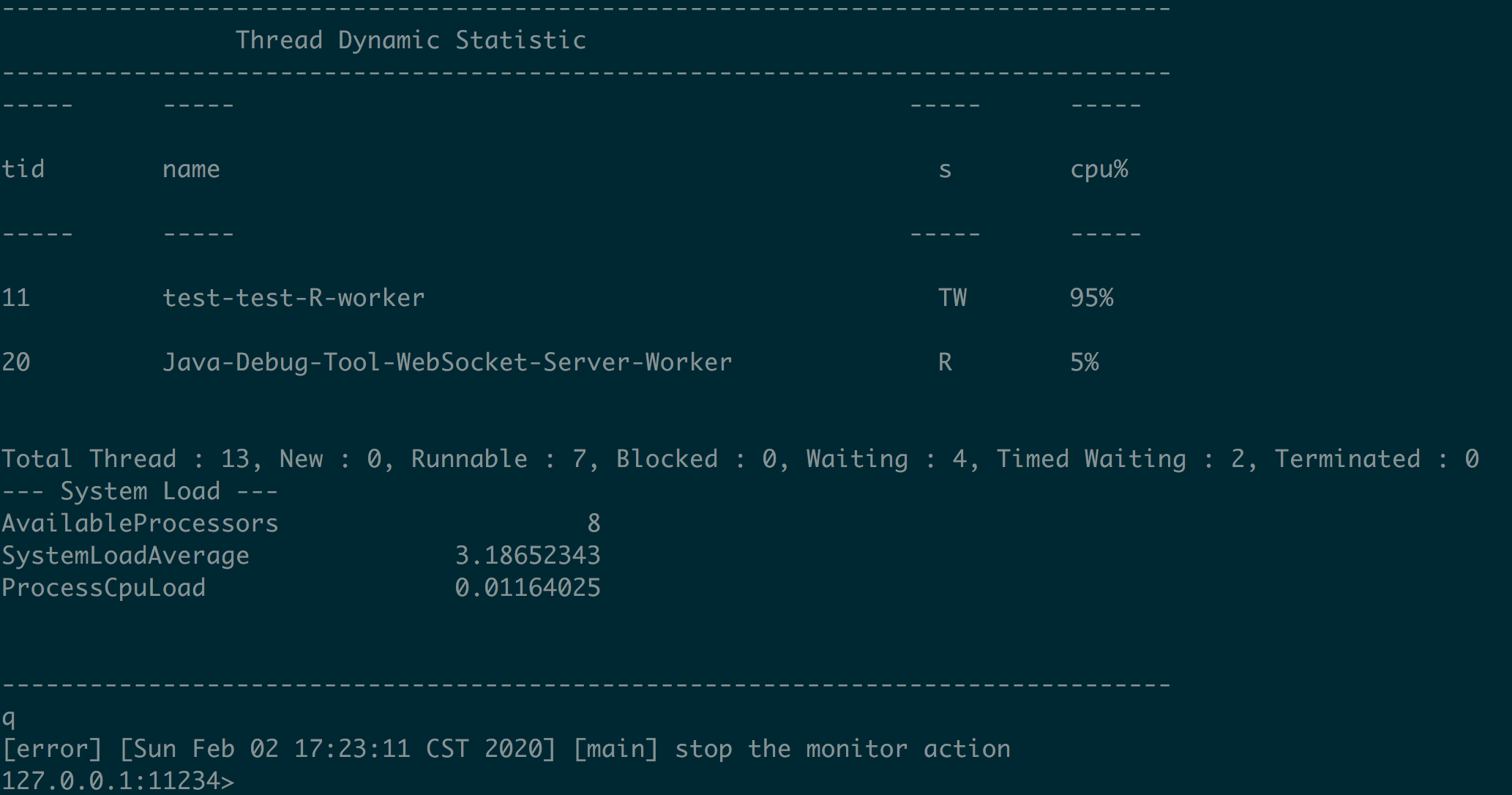 monitor command