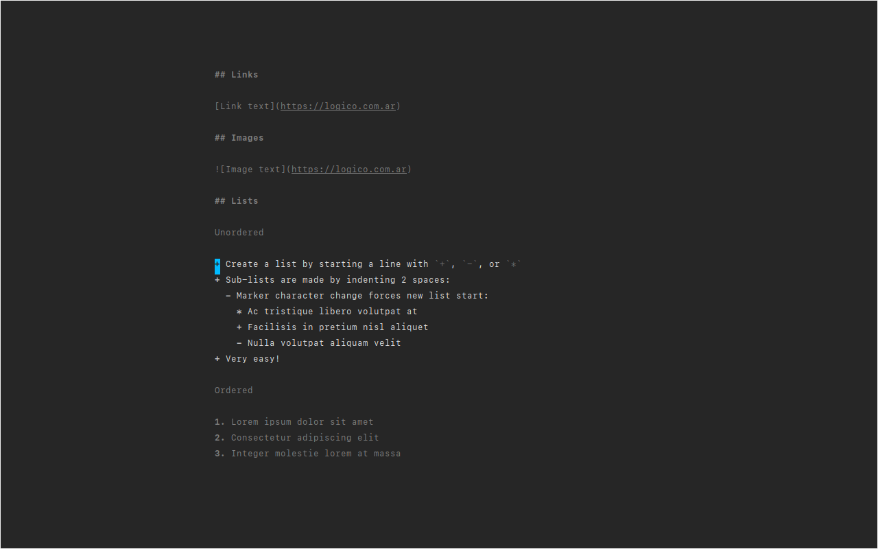 typewriter night vim focus mode