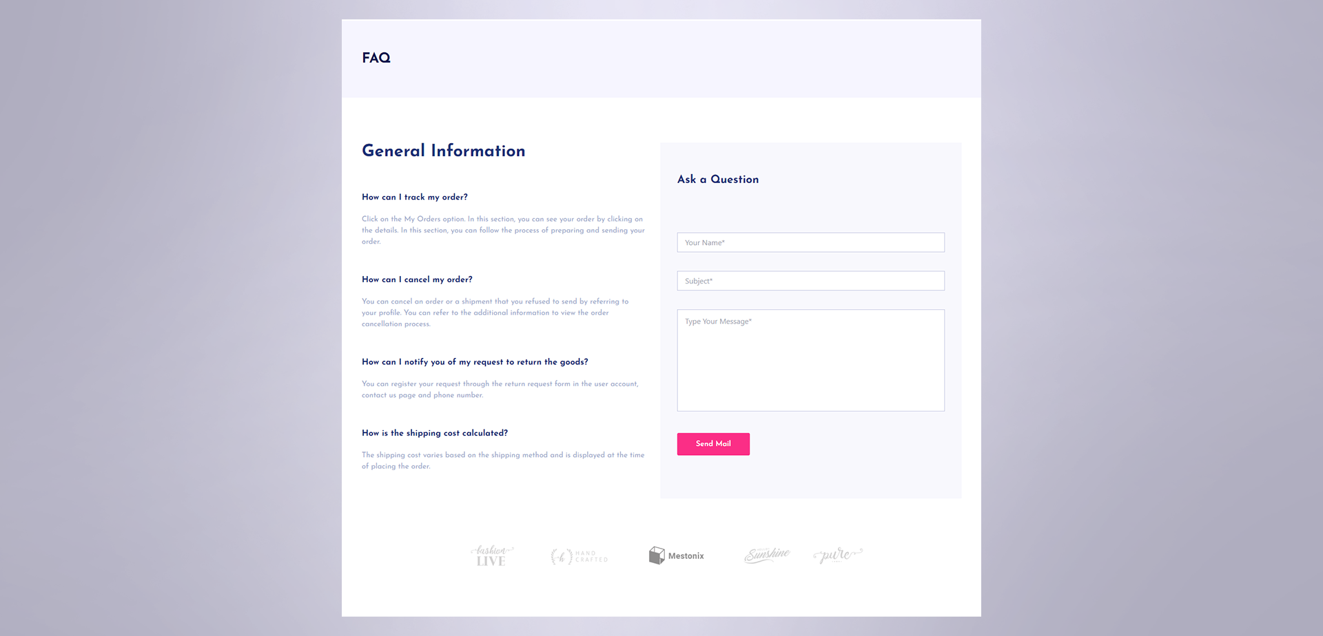 Faq Page