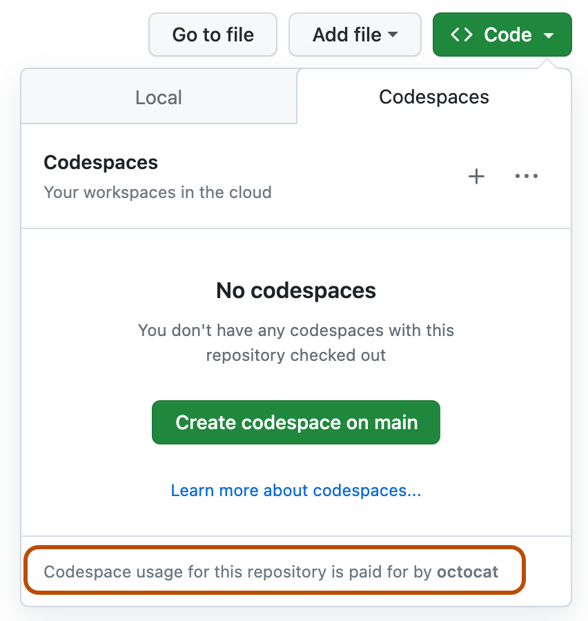 How to create a GitHub Codespaces