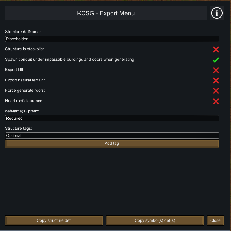 Export window