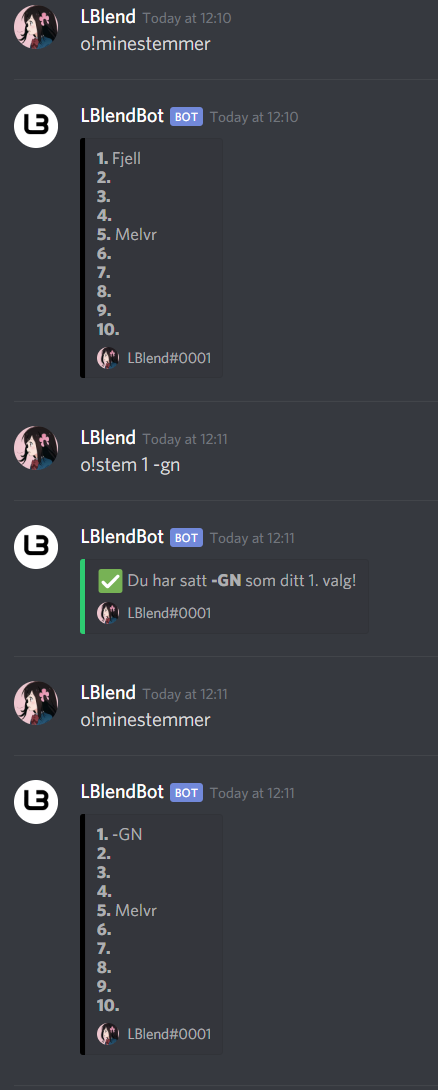 Et eksempel på overskriving av plassering