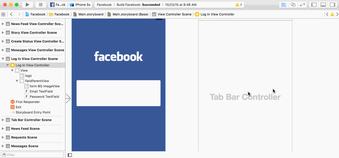 Create outlet for fieldParentView