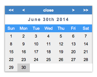 Lightweight javascript datepicker