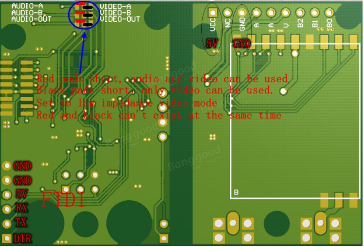 FTDI pins on the RealAcc clone