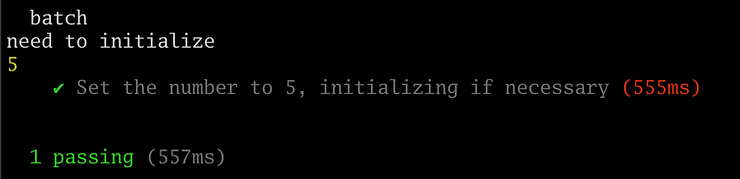 batched transaction succeeds on first initialized