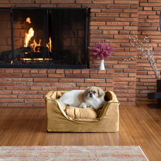 snoozer-luxury-square-dog-bed-camel-olive-size-medium-1