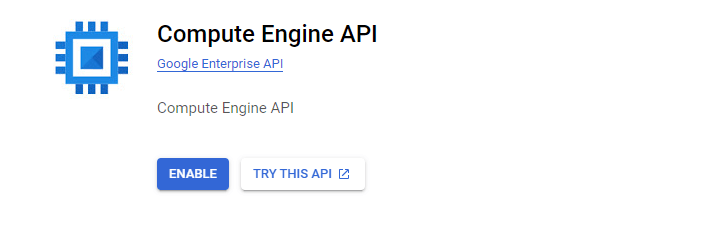 Enable Compute Engine API