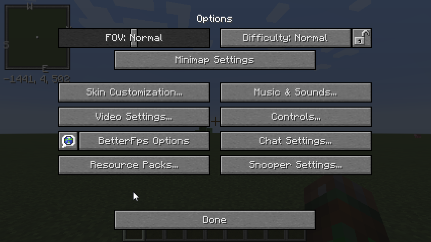 Options Screen