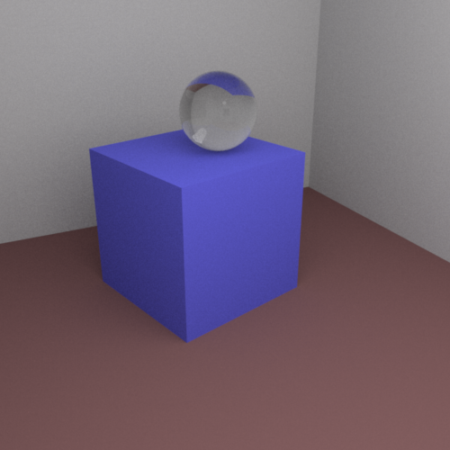 Simple room rendered via Rust using path tracing