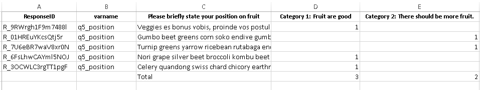 Coded Comments Example