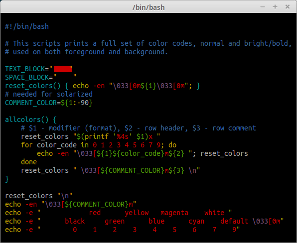 Accent colors example - terminator