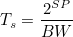 Equation to calculate symbol time