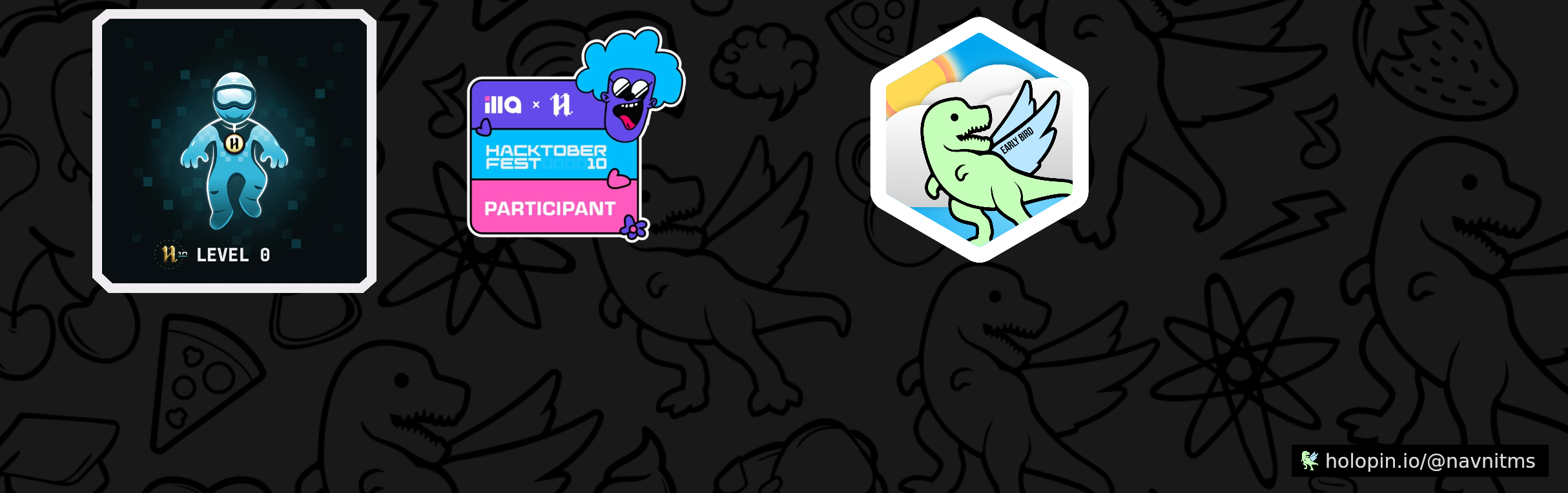 An image of @navnitms's Holopin badges, which is a link to view their full Holopin profile