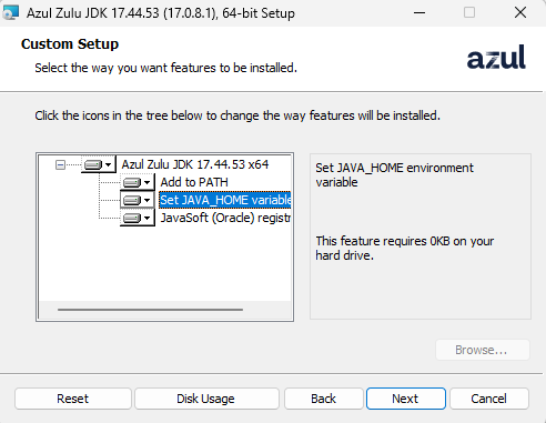 Java setup