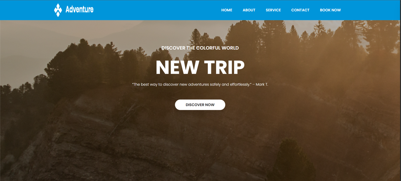 Adventure Website Preview