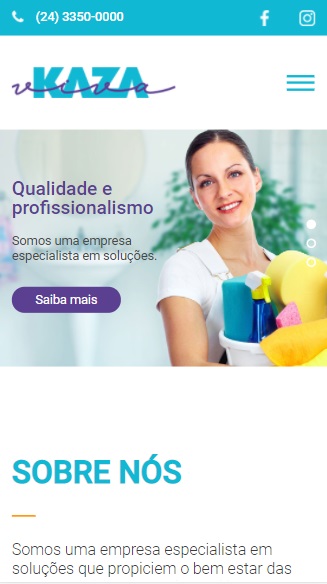 Screenshot do website Kaza Viva - mobile.