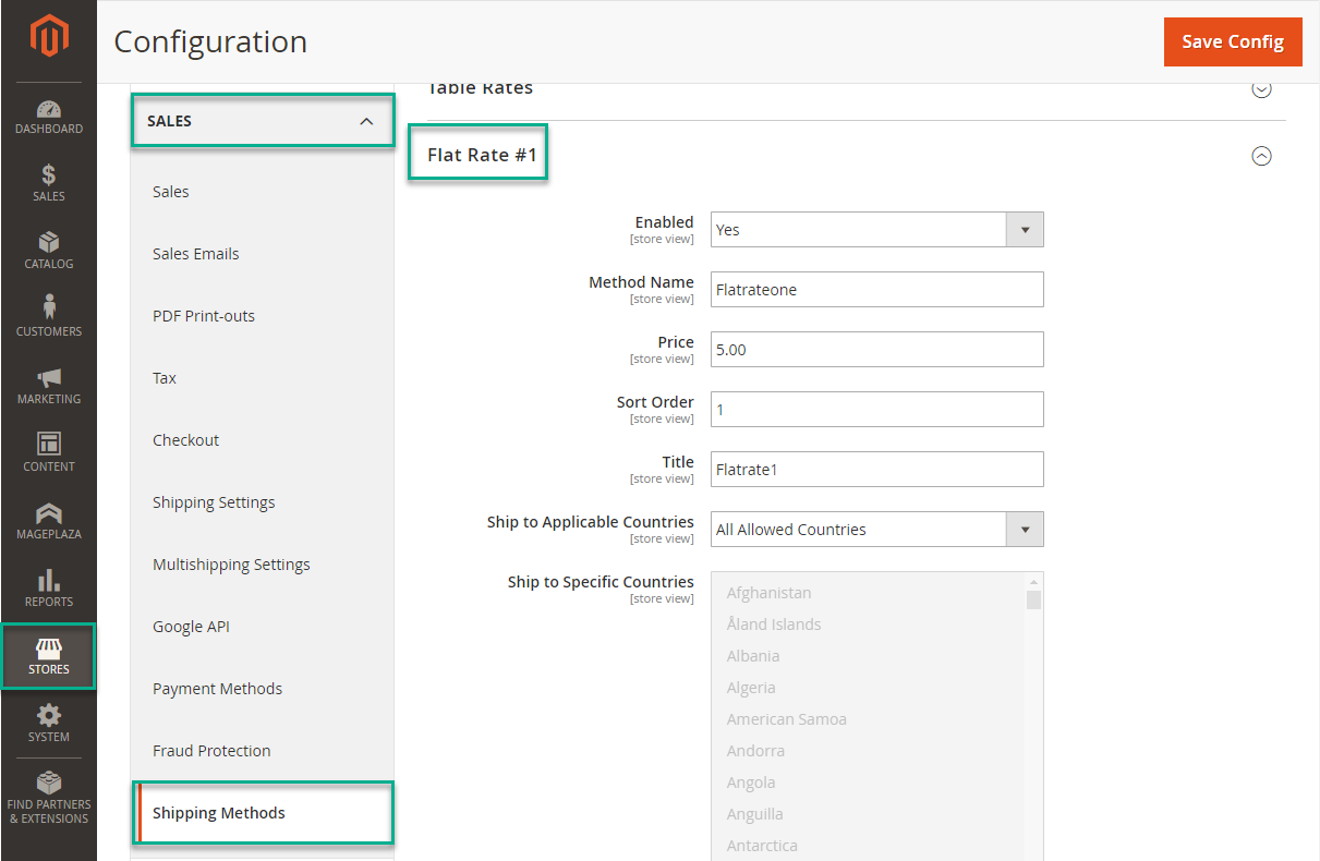 Magento 2 Multiple Flat Rates Shipping