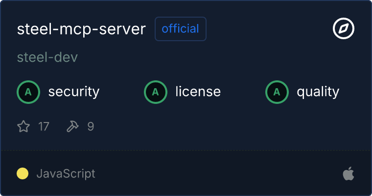 Steel Server MCP server