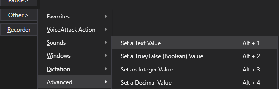 Set a VoiceAttack Text Variable