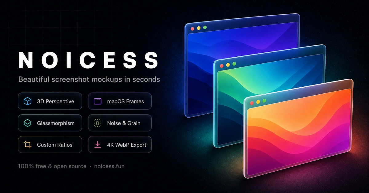 NoiceSS - Screenshot Mockup Studio & MCP Server
