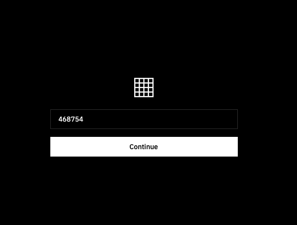 Entered code
