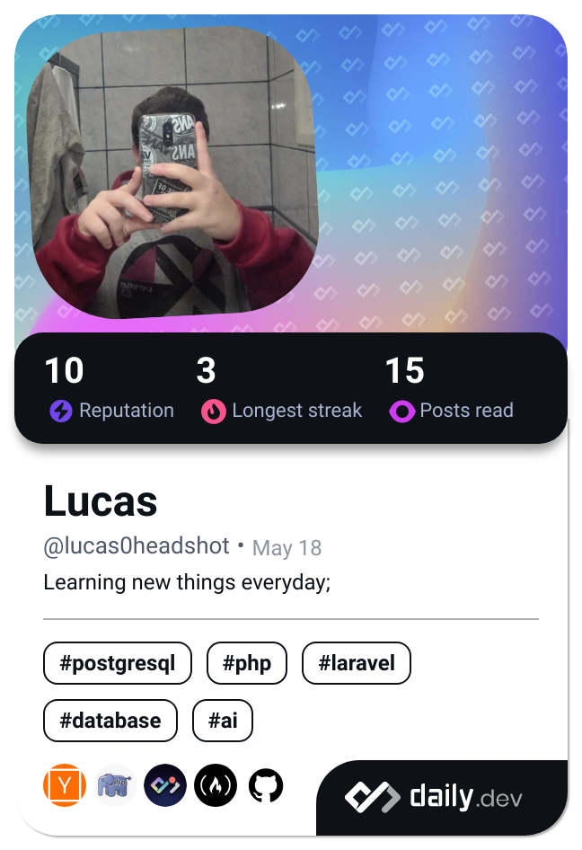 Lucas's Dev Card