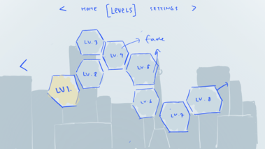 Level Select Menu rough sketch