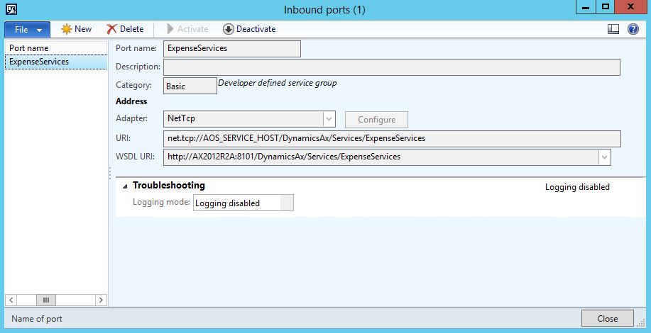 AIF Inbound port setup