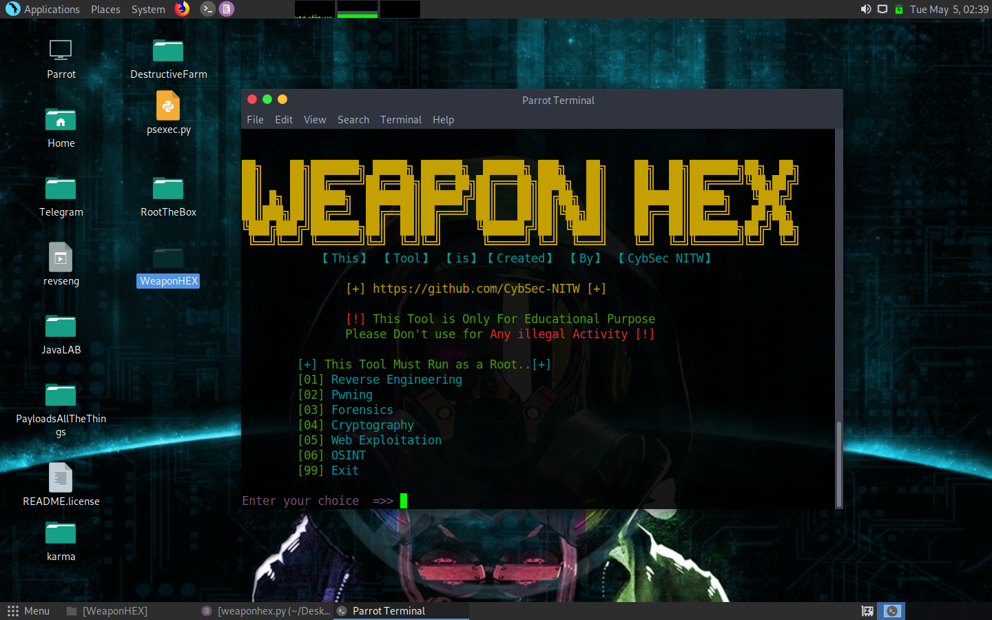 WeaponHEX