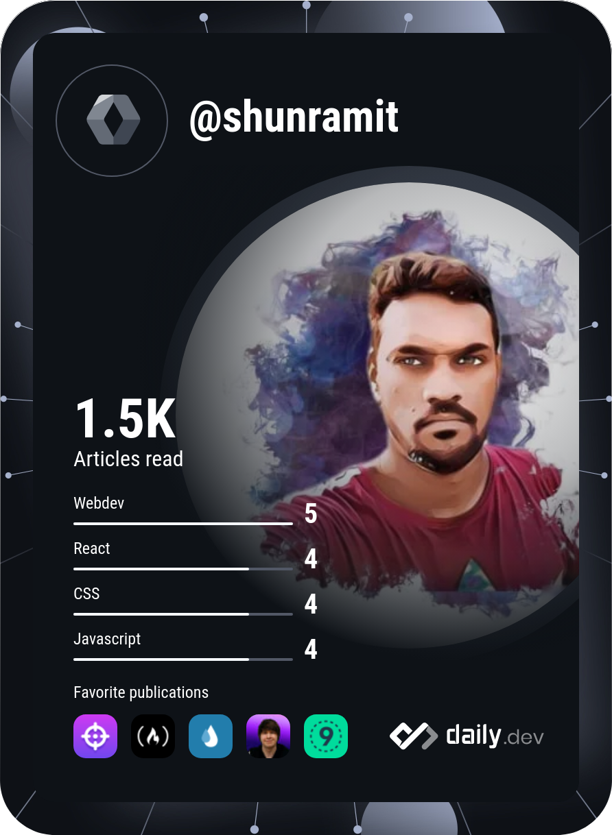 Shun Ram's Dev Card