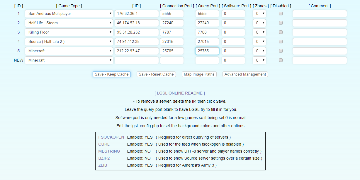 lgsl Server List