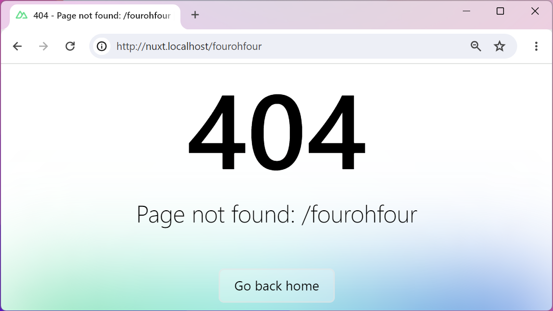 Nuxt default 404 page