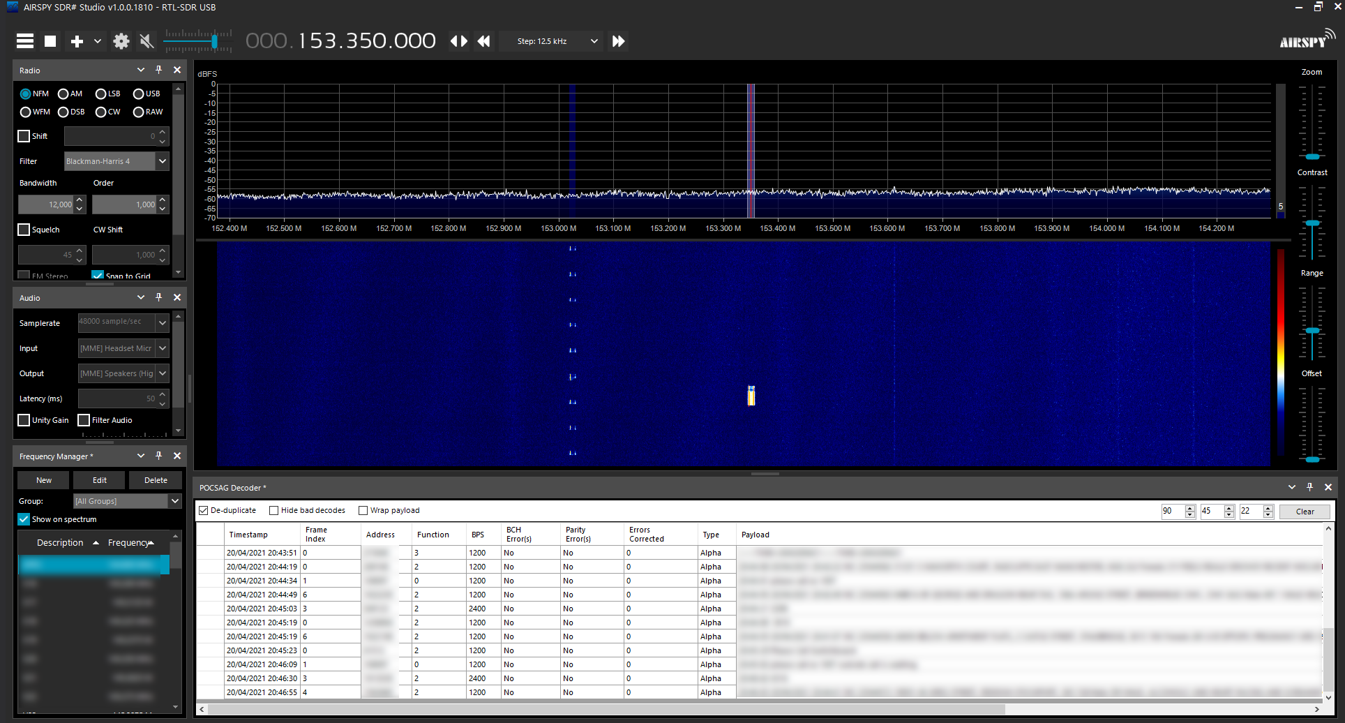 POCSAG decoder