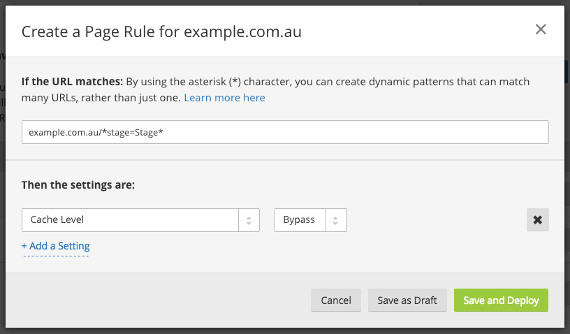 Bypass Cache Example