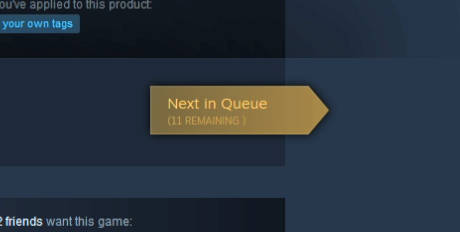 Screenshot of the "Next in Queue" button