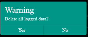 Confirm to delete current data log