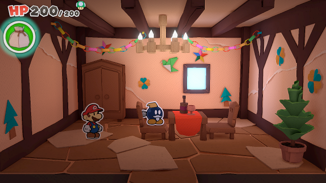 Screenshot of modified NPC in Paper Mario TOK