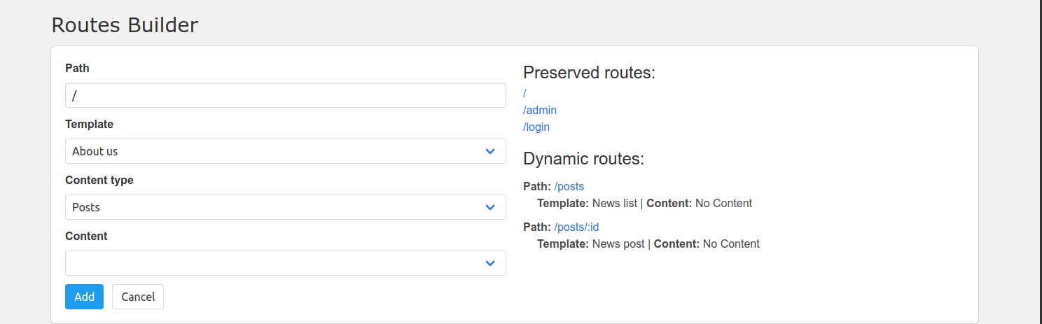 Routing section